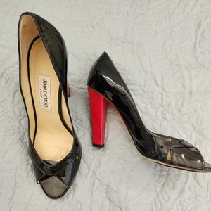 Jimmy choo black/pink vintage heels